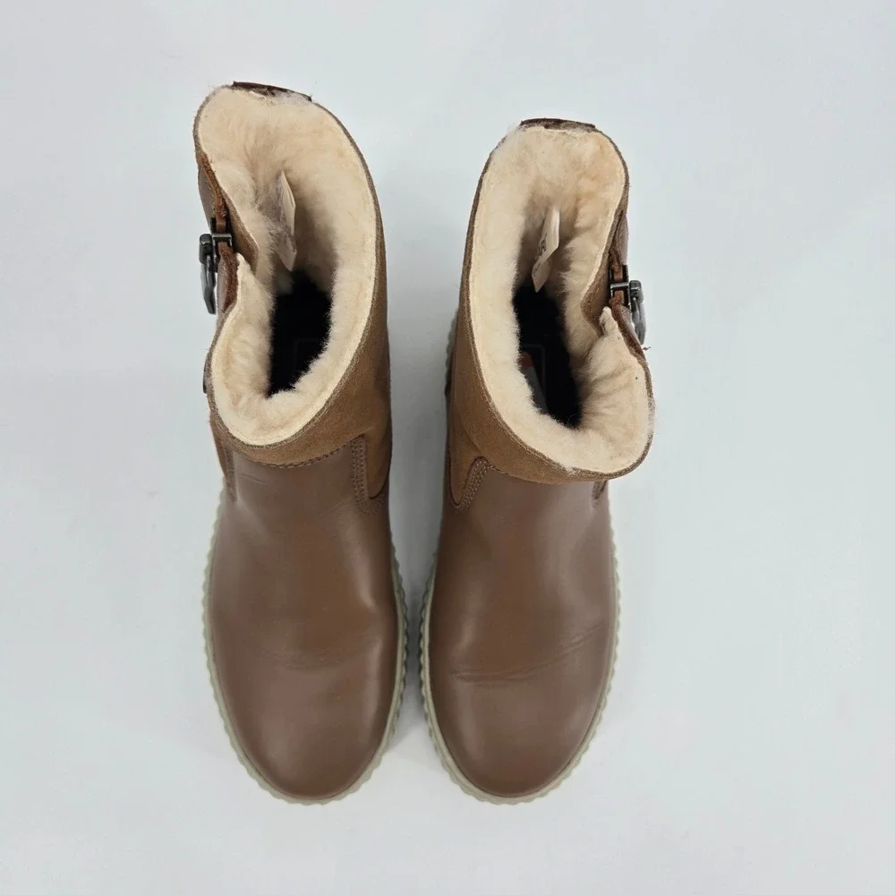 Pajar‎ Canada Janie 2.0 Waterproof Platform Shearling Boot Brown Sz 7 38